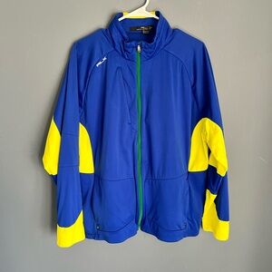 Ralph Lauren RLX Men’s Size XL Full Zip Golf Performance Jacket Blue Yellow
